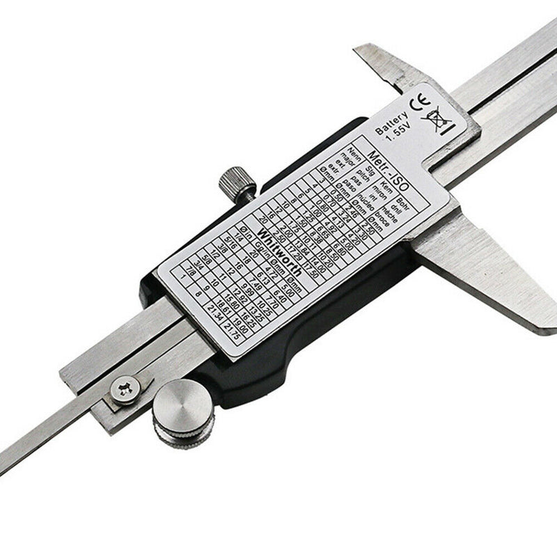 150mm Fraction MM Inch Stainless Steel Portable Digital Display Vernier Caliper