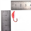 6Pcs 23mm/1.5g Ice Fishing Lure Maggot Worm The New Metal Bait Ice Mini Jig C8
