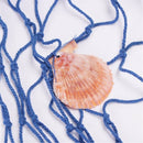 Table runner fishing net with shell decorative Mediterranean 150cmX200cm bl