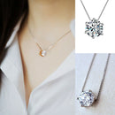 Fashion Simple Crystal Necklace Invisible Line Zircon Clavicle Pendant Chain Hot