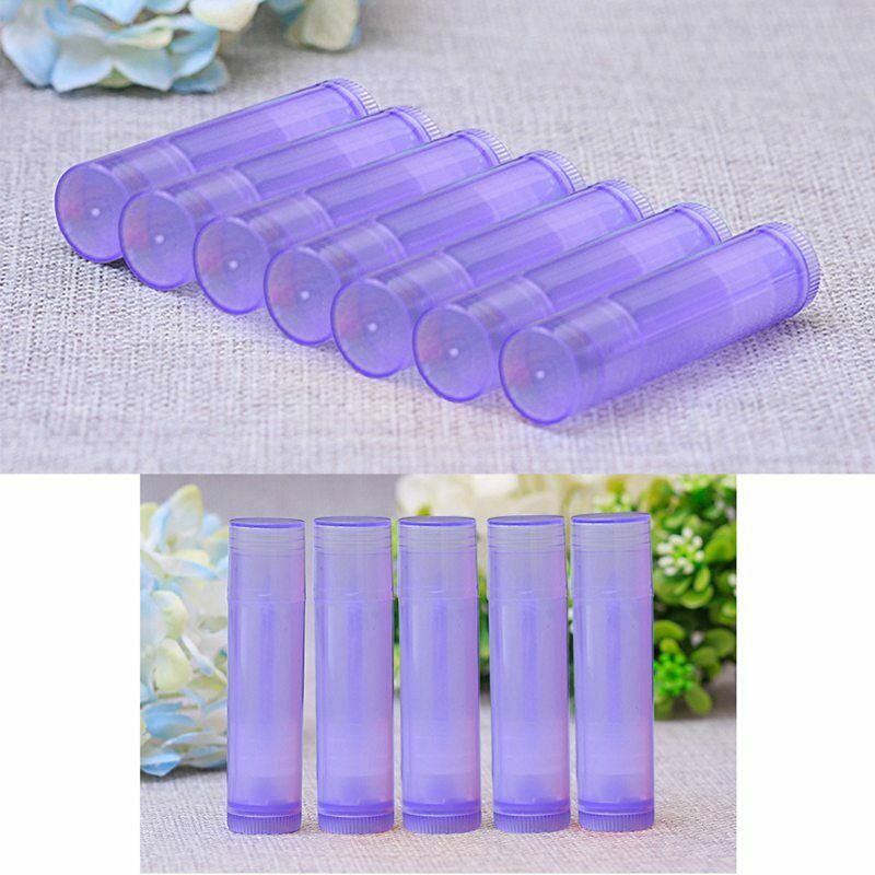 10pcs Purple Lipstick Empty Tube Wax Tube Lipstick DIY Lipstick Tube Cosmet Z2C9
