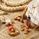 6Pcs Christmas Tree Ornament Polymer Clay Pendants Hanging XMAS Home Decor Gift