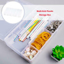 Multi-Slot Plastic Nail Storage Box Jewelry Beads Ring Earrings Case Holder