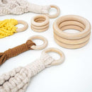 40Pcs DIY Jewelry Making Wooden Teething Ring for DIY Crafts Decor 25mm 30mm