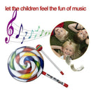 Lollipops Pattern Colorful Drum Percussion Instrument For Children Kinderga T1V6