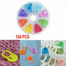 104pc/kit Knitting Crochet Locking Stitch Needle Clip Markers Holder Tool