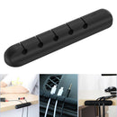 Portable Silicone Self-Sticking Desk USB Cable Winder Organizer Storage Clip