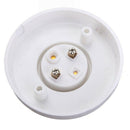 E27 Round Plastic Base Screw Light Bulb Lamp Socket Holder White L2G4