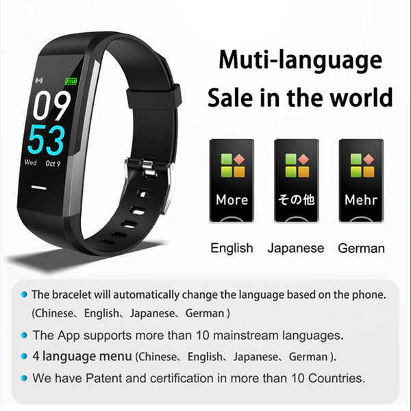 S10 Smart Bracelet Band Heart Rate Sleep Monitor Waterproof Fitness Tracker