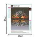 DIY 5D Diamond Painting Full Drill Sunlight Tree Moon Sea Embroidery 25*30cm