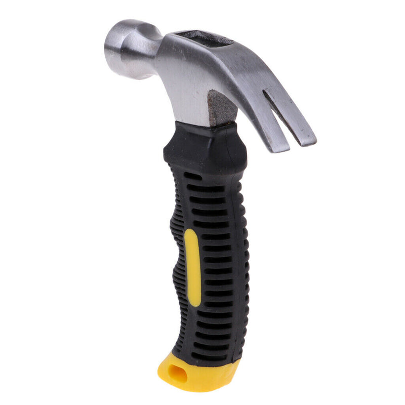 Outdoor Camping Non Slip Stubby Claw Hammer w/ Nail Pegs Starter Holder Heavy