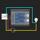 80-260V Digital Meter With CT, 100A Ammeter Voltmeter Power Monitor Energy