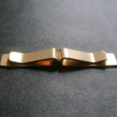 2pc Money Clip Stainless Steel Matt-golden Finish in gift box