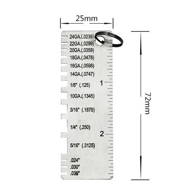 1Pc wire gauge thickness measuring tool wire/sheet metal gage measurement pl Gw