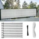 Fence Privacy Screen, 0.9Mx 5M Ft Grid Fence Windshield Porch, Outdoor, Bac