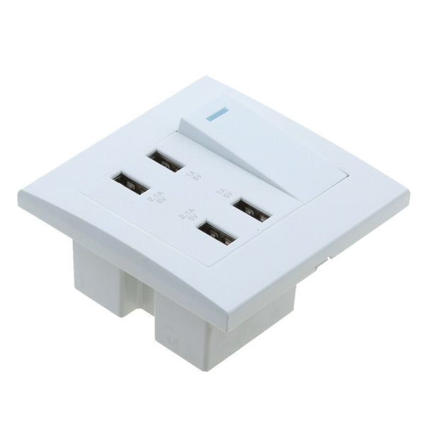4 Ports USB Socket 10A Wall Socket Outlet Wall Charger Charger *