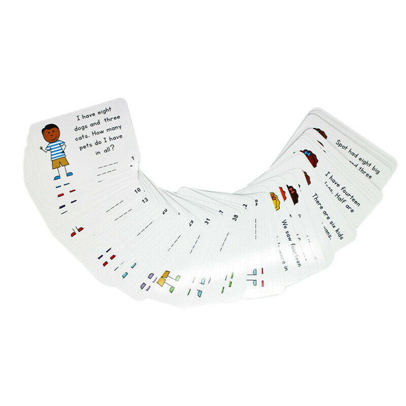 72Pcs/Set English Sentences Flash Card Answer Sheet Question Kids Early Lea N7Z2