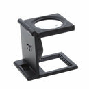 LED Foldable Scale Magnifier 10x Magnification Optical Lenses Magnifying Glass