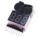 Professional BX100 1-8S Lipo Battery Voltage Tester Low Voltage Buzzer Alarm/