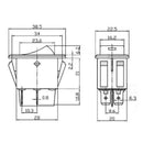 12V 35A 4 Pin Fog Light Rocker Switch with LED for Car Truck Dash (Red)