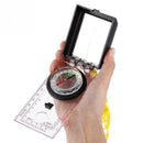 Mapping Ruler and Mirror Set Outdoor Survival Camping Favor Tool Hiking Com M8F2