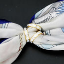 Enamel Silk Scarves Ring Pin Women's Scarf Accessories 3 Rings Sash Chiffon
