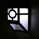 Retro Solar LED Wall Light Outdoor Waterproof Yard Fence Lamp (White Light)