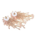 Bohemian Crystal Beads Beaded Tassel Earrings Long Paragraph Earrings Ethni