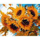 Painting By Numbers Kit DIY Brilliant Sunflower Canvas Oil Art Picture Gift