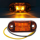 5PCS Amber 2 LED Light Oval Clearance Trailer Car Truck Side Marker Tail Lamp