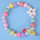 3Pcs Cartoon bird flower wood beads girls jewelry set kids children bracelet ME