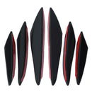 6pcs/lot Crescent moon Fit Front Bumper Lip Splitter Fins Body Spoiler Cana