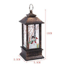 Christmas LED Glow Flame Candlestick Wind Light Decorative Ornaments,Snowma