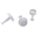 3x Shell Shape Plunger Cutter Fondant Cake Decor Tools SugarCraft Cookie Mold 3C