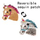 horse   reversible change color sequins sew on patches diy applique cr JR
