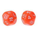 10pcs/Set For TRPG Game   D&D 16 Sided Acrylic Dice Orange