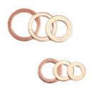 120pcs M6-M20 Assorted Solid Copper Gasket Washer Seal Flat Ring Set with TFU