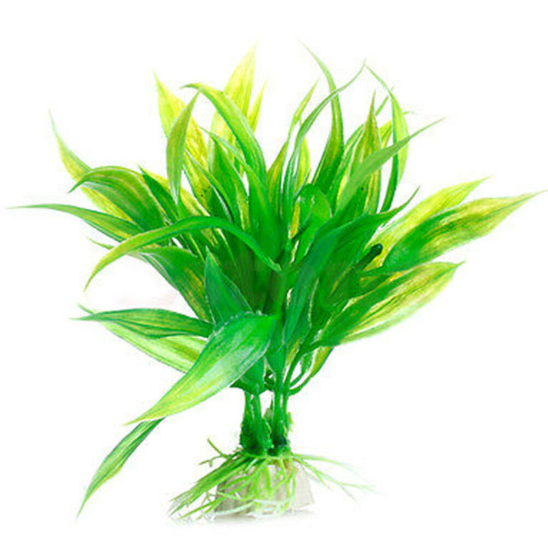 Water Grass Green Plant Ornament For Fish Tank Artificial Plastic Aquarium NEW