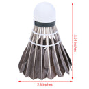 12 Pcs Set Training Goose Feather Shuttlecocks Durable Badminton Black Bal3C