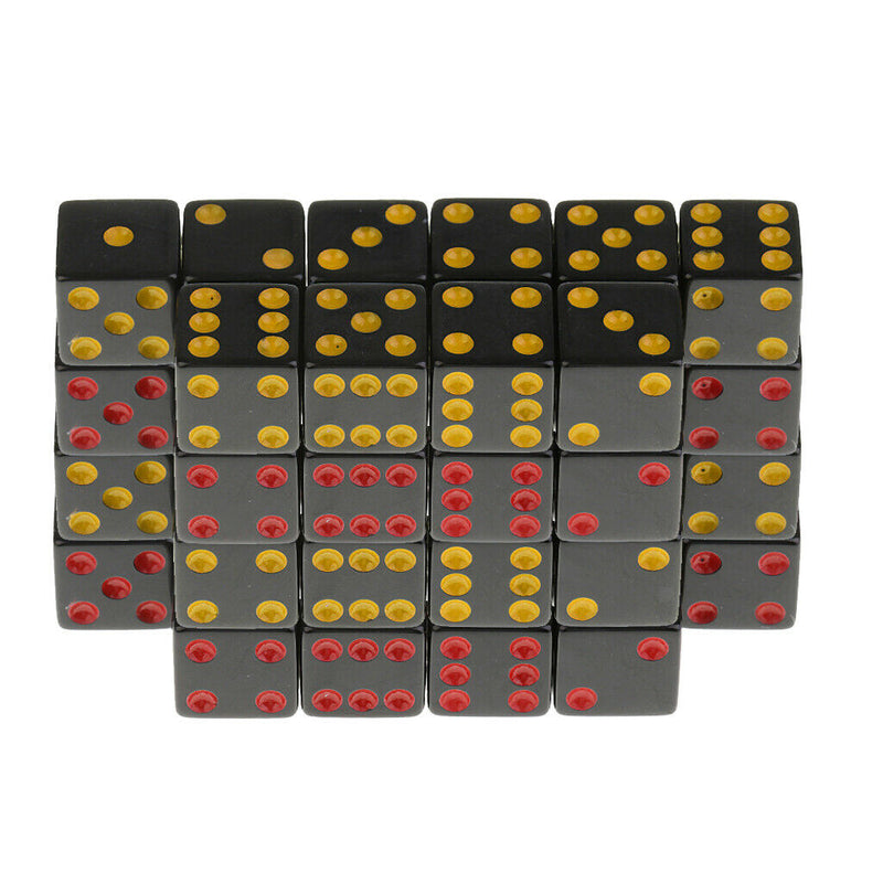 20Pcs Acrylic Dotted 6 Sided Square Opaque D6 16mm