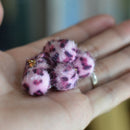 30pc Sexy Leopard Print Fluffy Ball Pom Pom Ball Jewelry Making Supply Charm