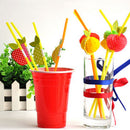 50 Paper Umbrella Plastic Drinking Straw Beach Party Fruit Straw Supply Nice ME