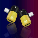 Dual 2In1 Headphone Jack Type-C Adapter Audio Charger Splitter Converter Capsule