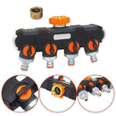 4 Way Garden Water Tap Splitter Adaptor Quick Thread Pipe Adapter Connector R7P4