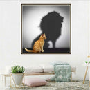 2 Set of DIY 5D Diamond Painting Cat Tiger Lion Rhinestone Cross Stitch Kit