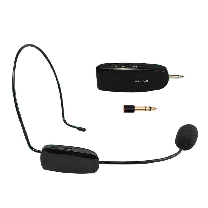 Upgrade 2.4G Wireless Microphone Speech Headset Megaphone Radio Loud Mic