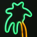 Coconut Palm tree Neon Signs, LED Neon Light Sign with Holder Base For Part