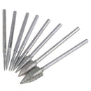 8Pcs diamond grinding head polishing needle bits burrs metal stone carving OZ