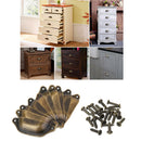 10xAntique Bronze Cupboard Door Cabinet Drawer Furniture Shell Pull Handles Knob