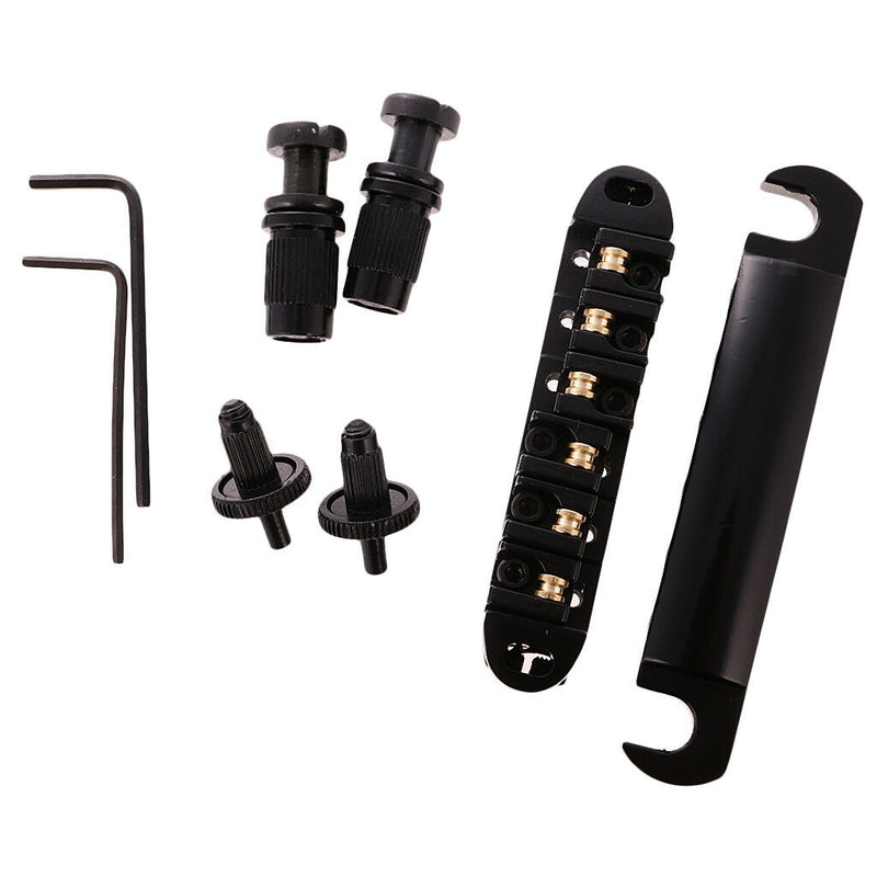 Replacement Electric Guitar Roller Saddle Bridge+Humbucker Pickup Frame Ring